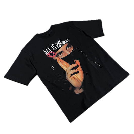 All Is Tee, black heavyweight cotton, front print