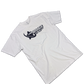 Y2K Tee in white with chrome logo front print